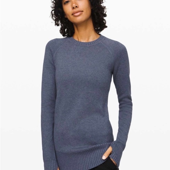 lululemon athletica Sweaters - LULULEMON Women's Blue Crewneck Sweater